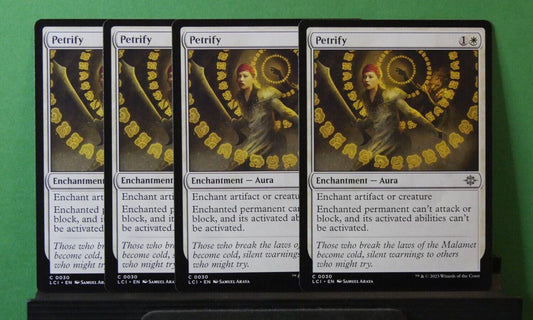 MTG LCI: X4 Petrify (Enchantment Aura) The Lost Caverns of Ixalan Common 030