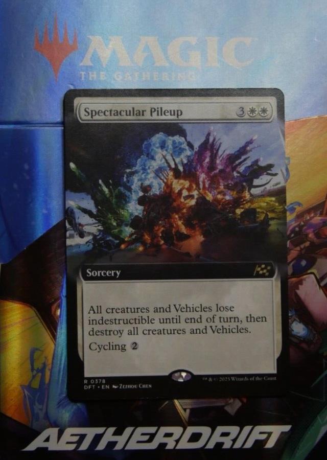 Spectacular Pileup #378 extended art regular finish from Aetherdrift.