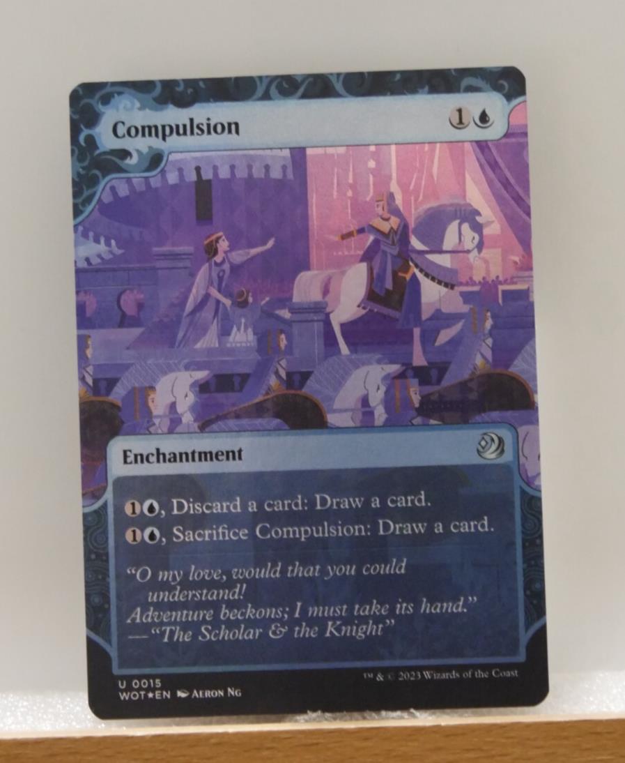 Compulsion extended art foil MTG Wilds of Eldraine Enchanting Tales enchantment card from DM Vault Co