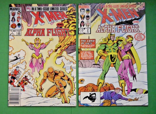 X Men Alpha Flight 1 and 2 1985 Marvel comic complete set