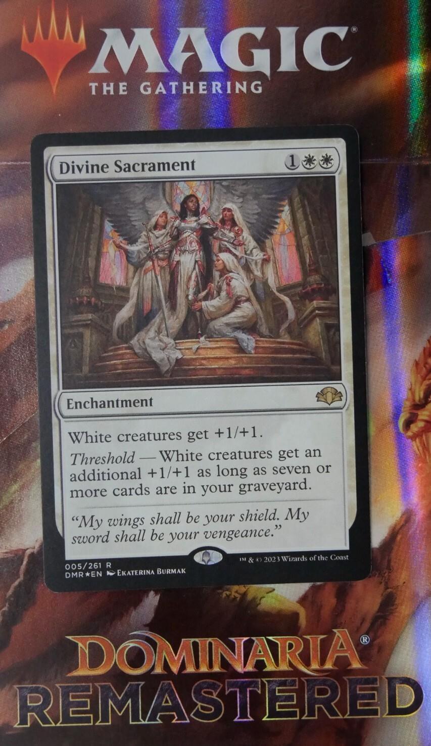 MTG DMR: Divine Sacrament (Enchantment) Dominaria Remastered Rare 005/261 Foil