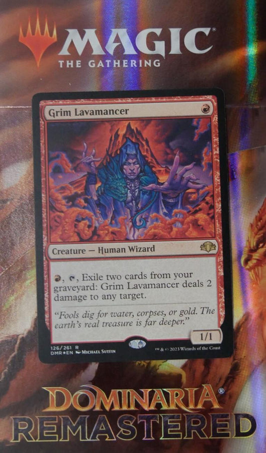 Grim Lavamancer Foil MTG card from Dominaria Remastered DMR 126 by DM Vault Co