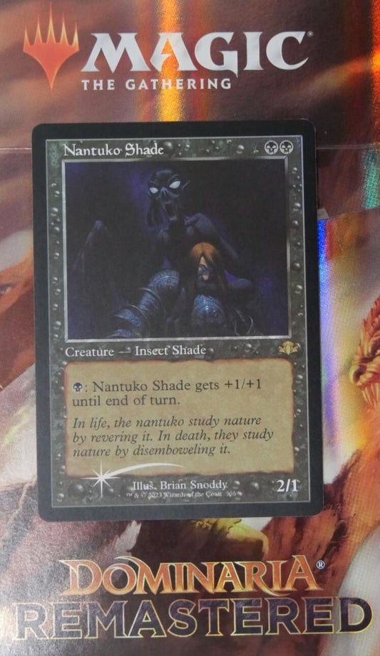 Nantuko Shade Retro Frame Dominaria Remastered DMR 306 MTG collectible featuring classic old-school black creature design.