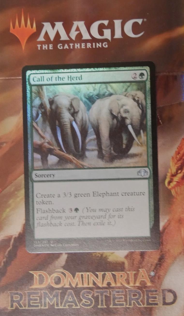 Call of the Herd DMR 155 foil Magic the Gathering sorcery card.