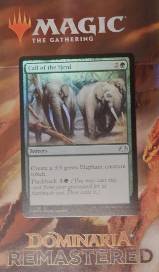 Call of the Herd DMR 155 foil Magic the Gathering sorcery card.