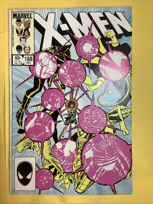The Uncanny X-Men #188 (1984) Marvel Comics Direct Edition cover art
