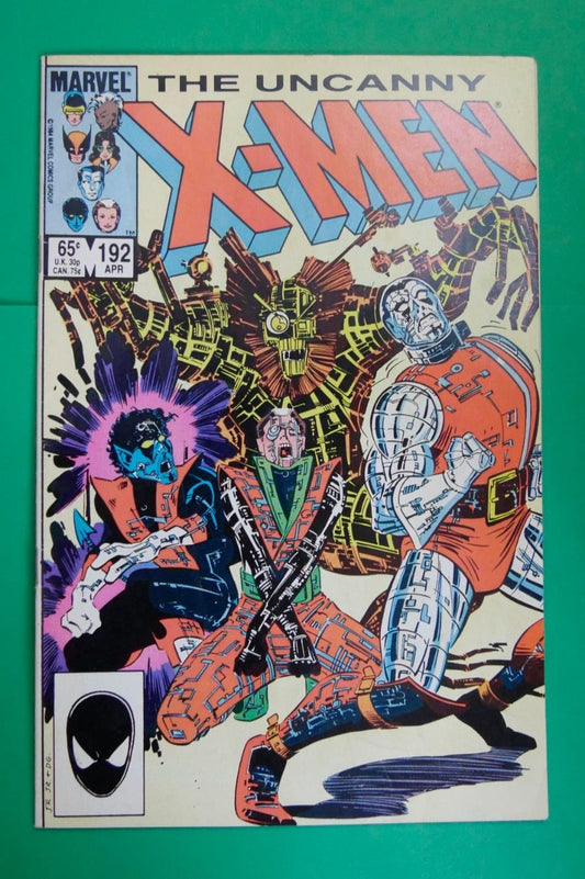 The Uncanny X-Men #192 (1985) Direct Edition cover with Nightcrawler and Colossus
