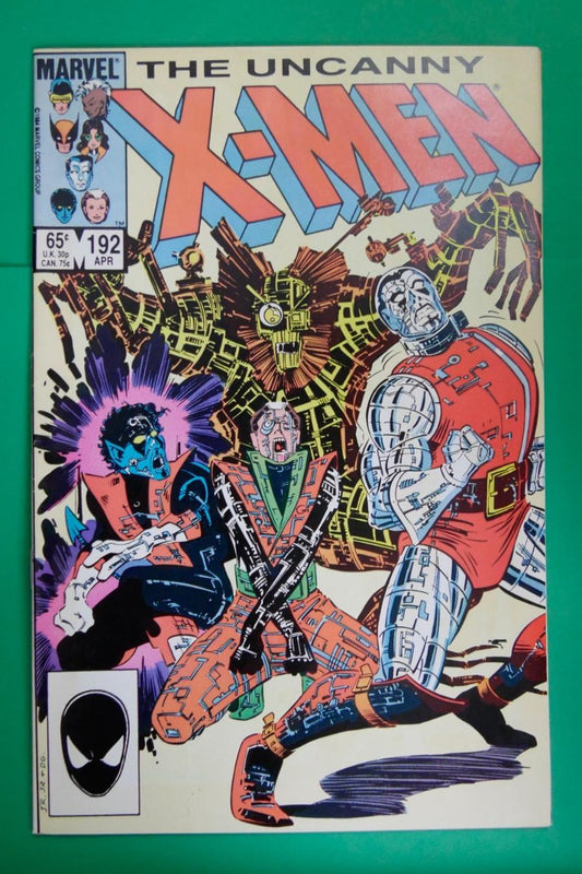 The Uncanny X-Men #192 (1985) Direct Edition cover with Nightcrawler and Colossus
