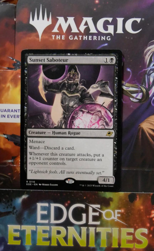 Sunset Saboteur EOE 116 Magic the Gathering Human Rogue creature card.