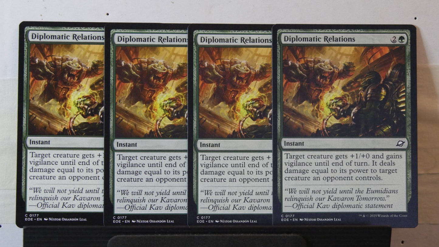 Diplomatic Relations x4 EOE 177 Regular Finish Playset from Edge of Eternities.