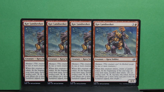 Kav Landseeker x4 Edge of Eternities Magic the Gathering red common creature cards