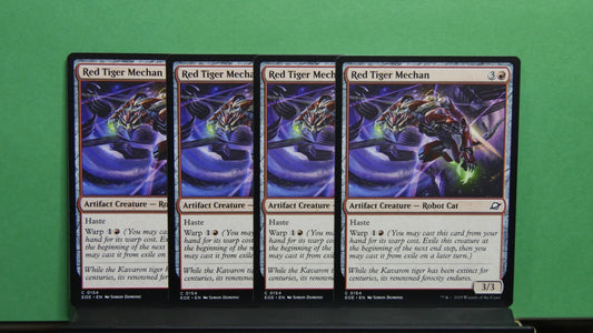 Red Tiger Mechan Edge of Eternities Magic the Gathering red artifact creature card
