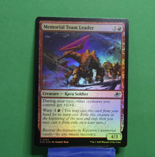 Memorial Team Leader foil Magic the Gathering Edge of Eternities red Kavu Soldier card