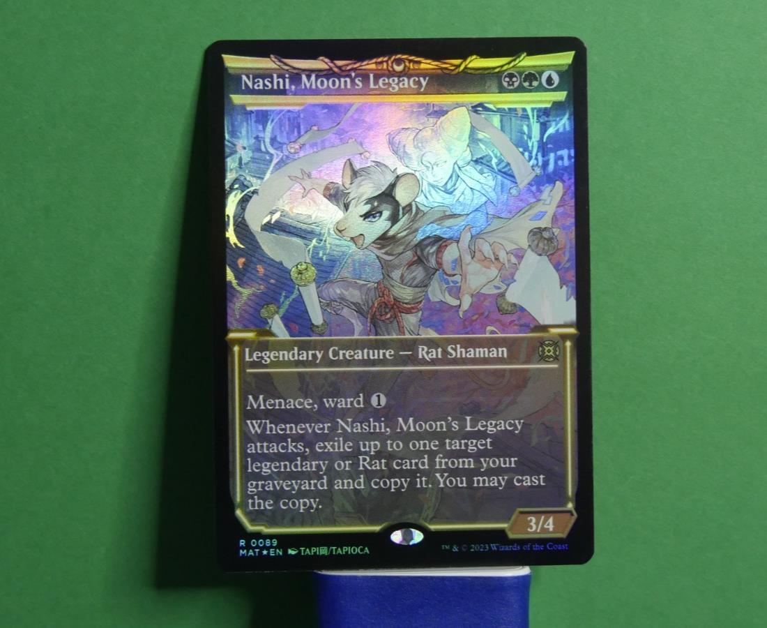 Nashi Moon's Legacy MTG March of the Machine Aftermath showcase foil card
