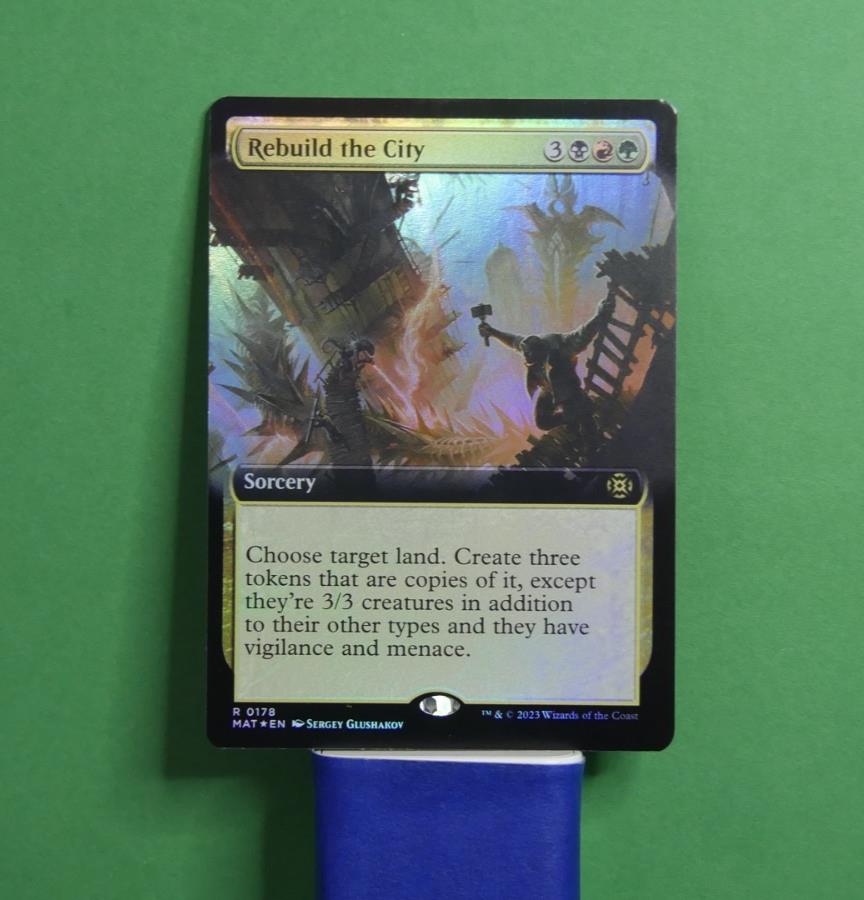 Rebuild the City — MAT Extended Art Foil Rare MTG card
