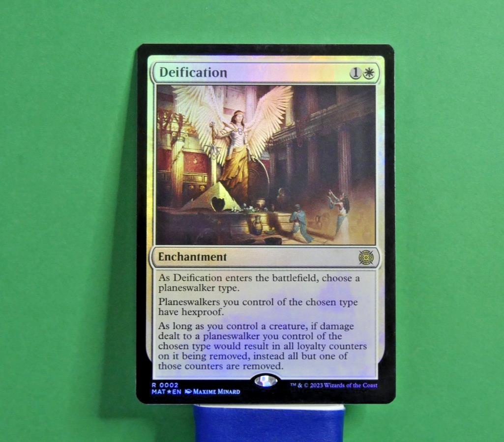 MTG MAT: Deification (Enchantment) Rare Etched Foil 0102 MOM: Aftermath