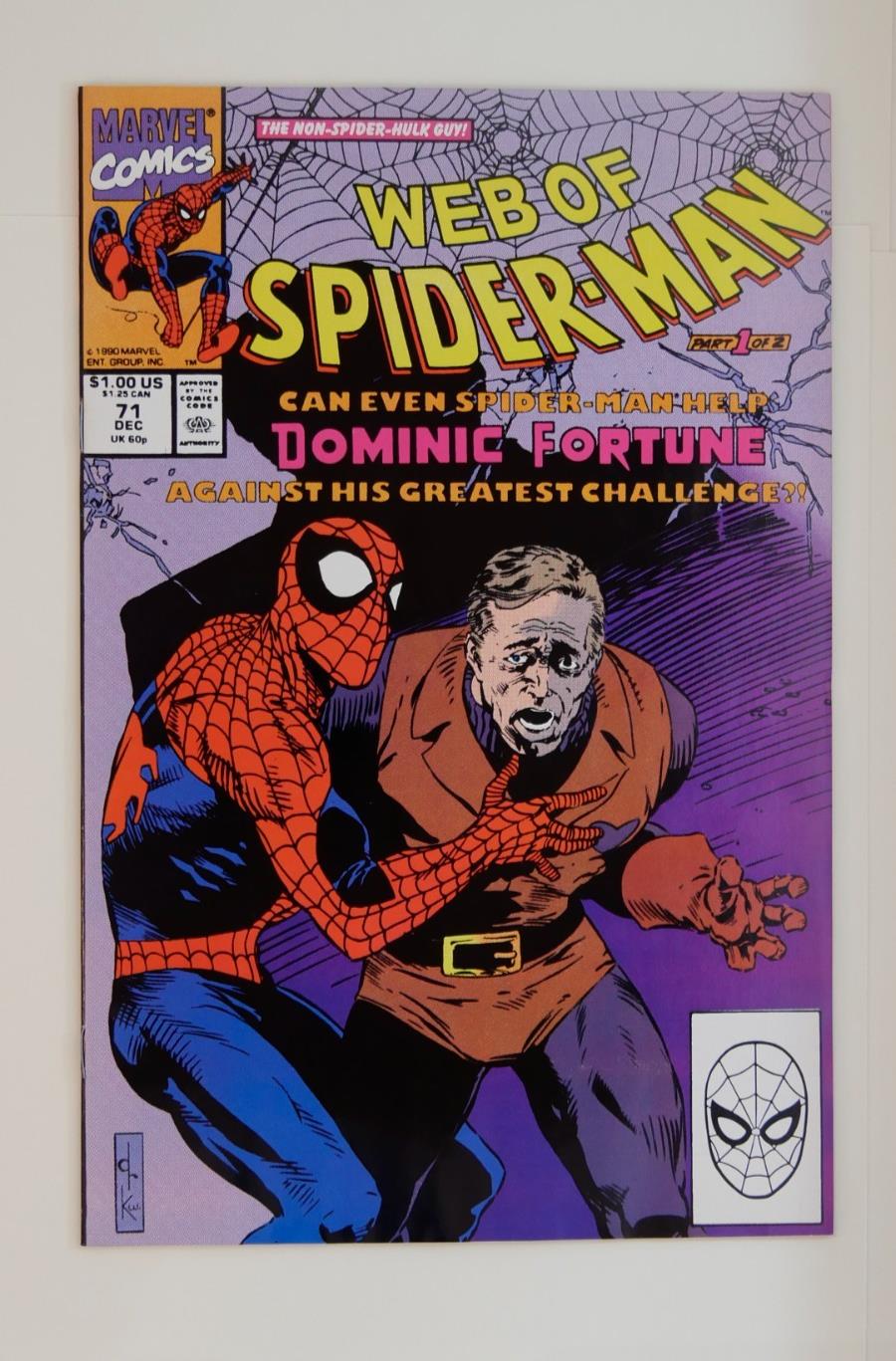 Web of Spider-Man #71 (1990) – Marvel Direct Edition, Dominic Fortune Team-Up