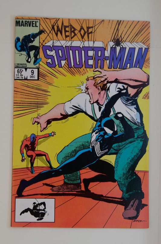 Web of Spider-Man #9 (1985) — Marvel Direct Edition, Black-Suit Spider-Man