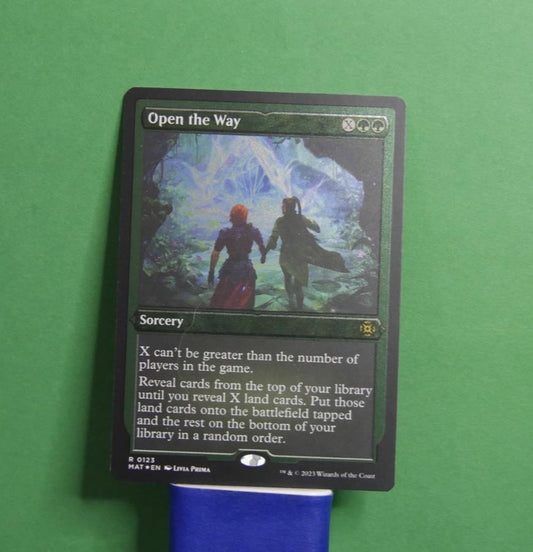 Open the Way Etched Foil MTG card from March of the Machine: The Aftermath, Rare Sorcery 123.
