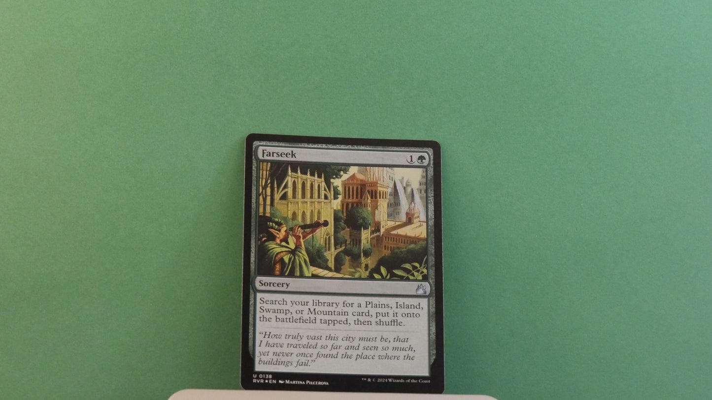 Farseek Magic card from Ravnica Remastered, uncommon foil version.