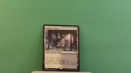 Godless Shrine Magic: The Gathering card from Ravnica Remastered, regular version.