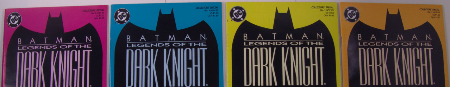 Batman Legends Dark Knight #1 Variant Set Lot 4 Color Covers