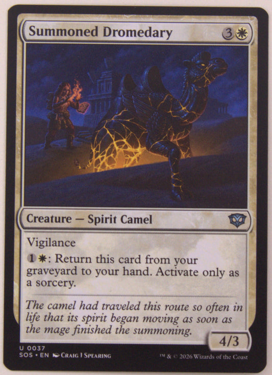 Summoned Dromedary MTG card SOS 0037 Spirit Camel vigilance recursion ability