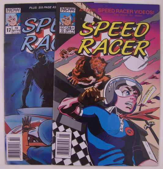 Speed Racer #17 #28 NOW Comics anime racing comic lot covers
