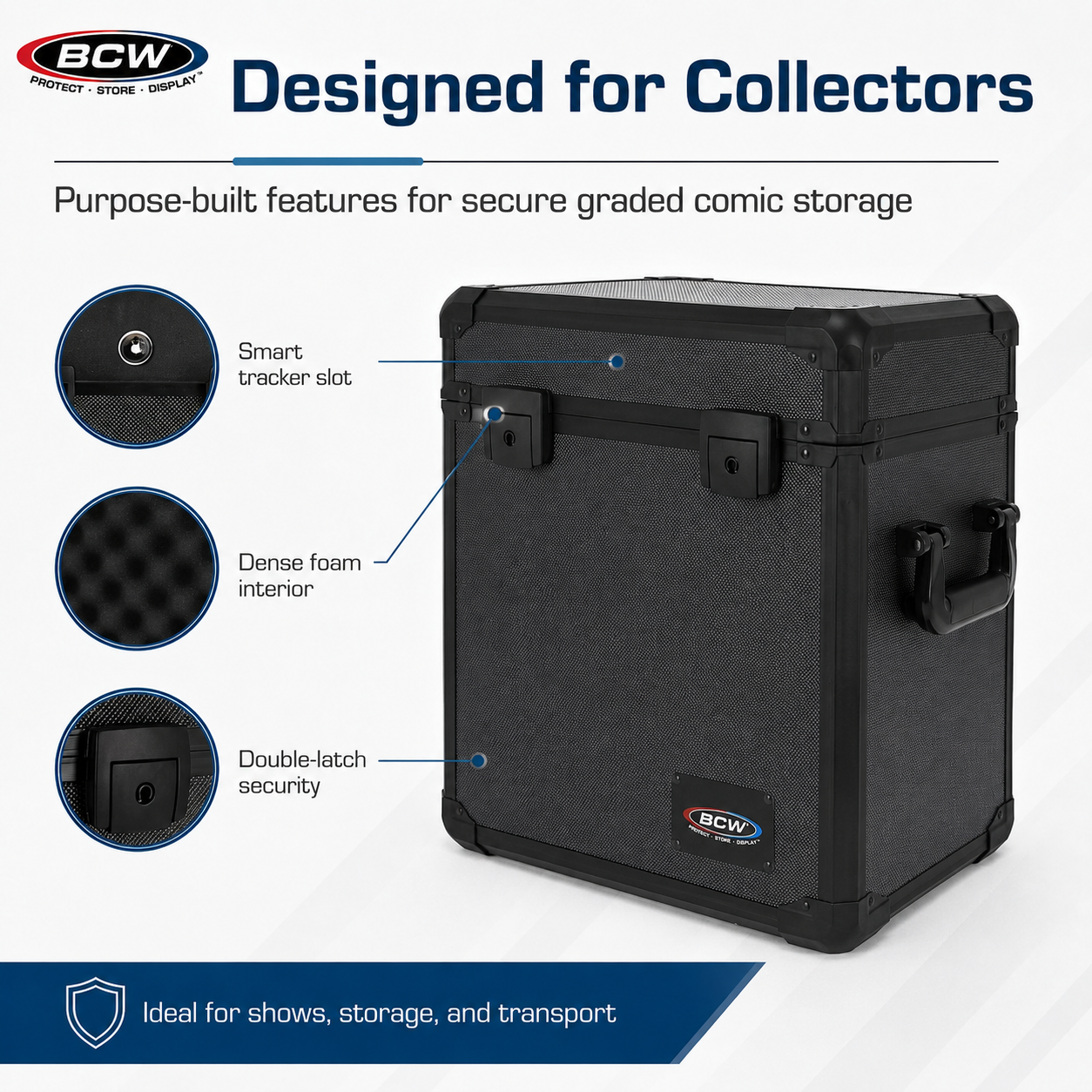 BCW 15 Slab Graded Comic Storage Carry Case Latching Foam Lined
