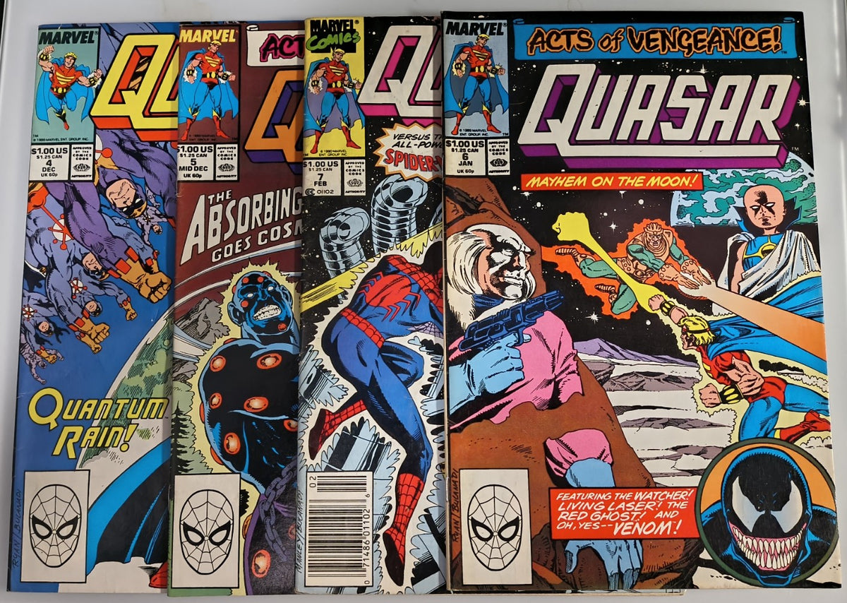 Quasar #4-7 Acts of Vengeance Cosmic Spider-Man 4-Issue Lot Marvel 1989-1990