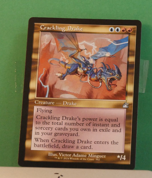 MTG RVR: Crackling Drake (Creature) Ravnica Remastered Retro Frame Uncommon 362