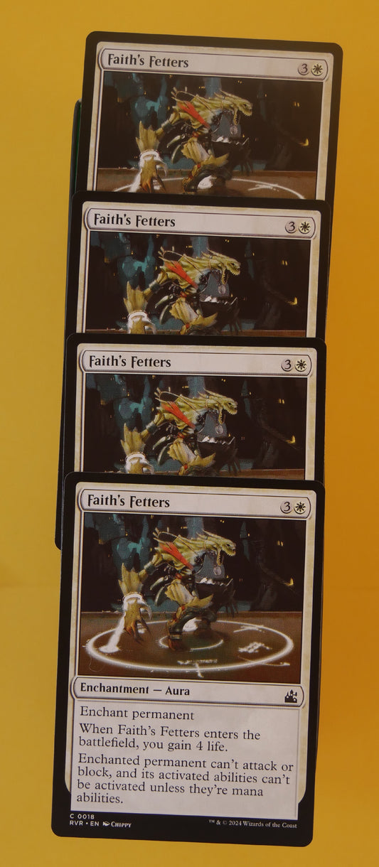 MTG RVR: X4 Faith's Fetters (Enchantment) Ravnica Remastered Common 0018
