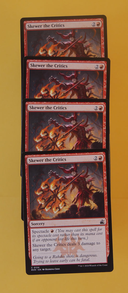 MTG RVR: X4 Skewer the Critics (Sorcery) Ravnica Remastered Regular Common 0124