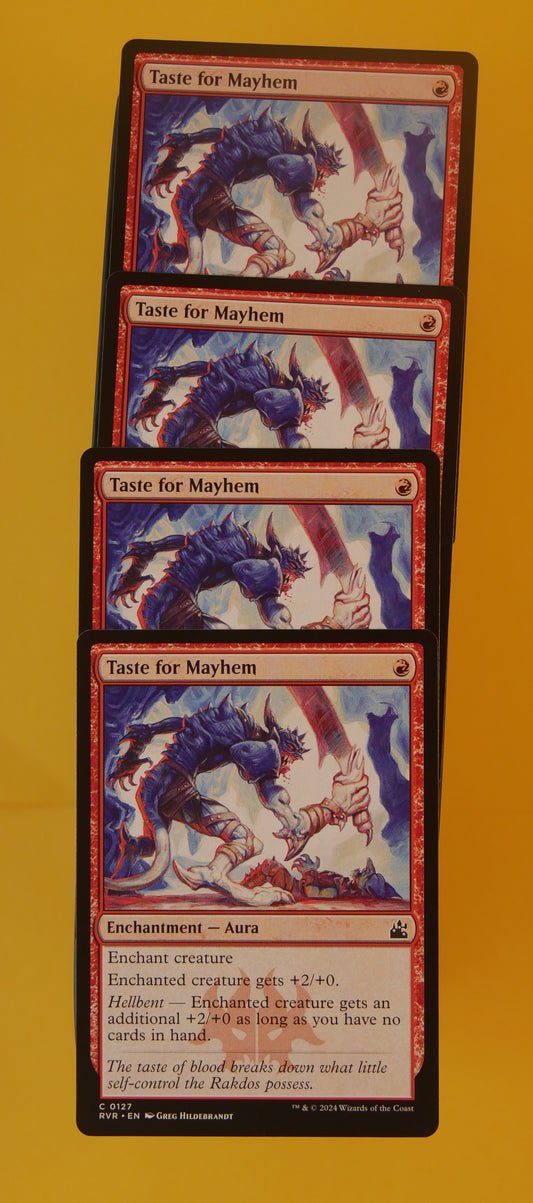 MTG RVR: X4 Taste of Mayhem (Enchantment) Ravnica Remastered Common 0127