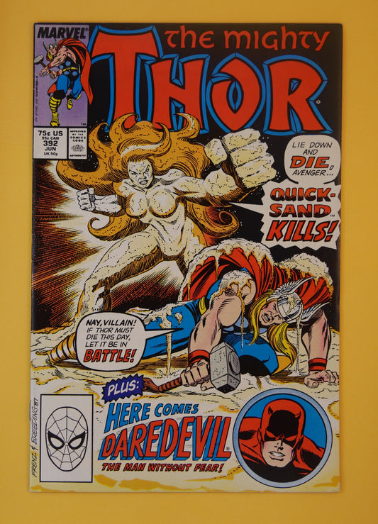 The Mighty Thor #392 (1988) Direct Edition – Thor confronting the Celestials cover
