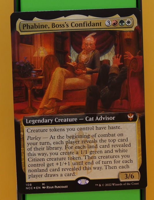 Phabine, Boss's Confidant — Extended Art — Streets of New Capenna — Foil Mythic — DM Vault Co.
