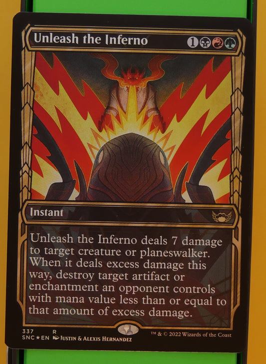 MTG SNC: Unleash the Inferno (Instant) Showcase Rare Foil 337 New Capenna
