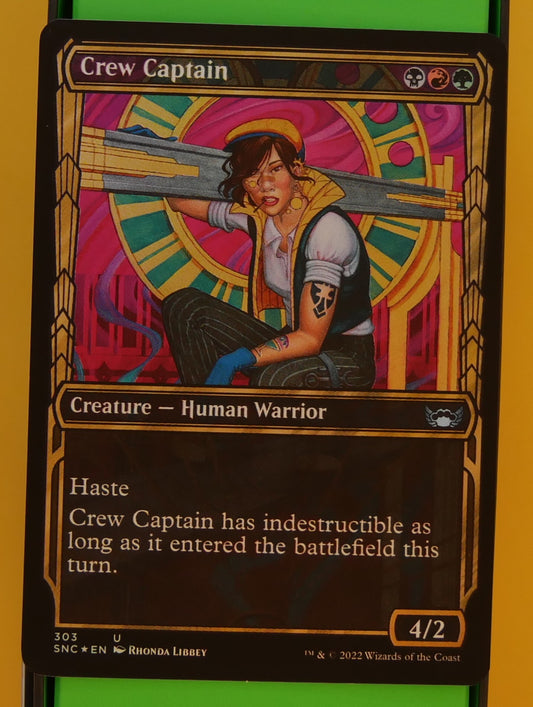 Crew Captain showcase foil uncommon Creature Human Warrior from Streets of New Capenna MTG
