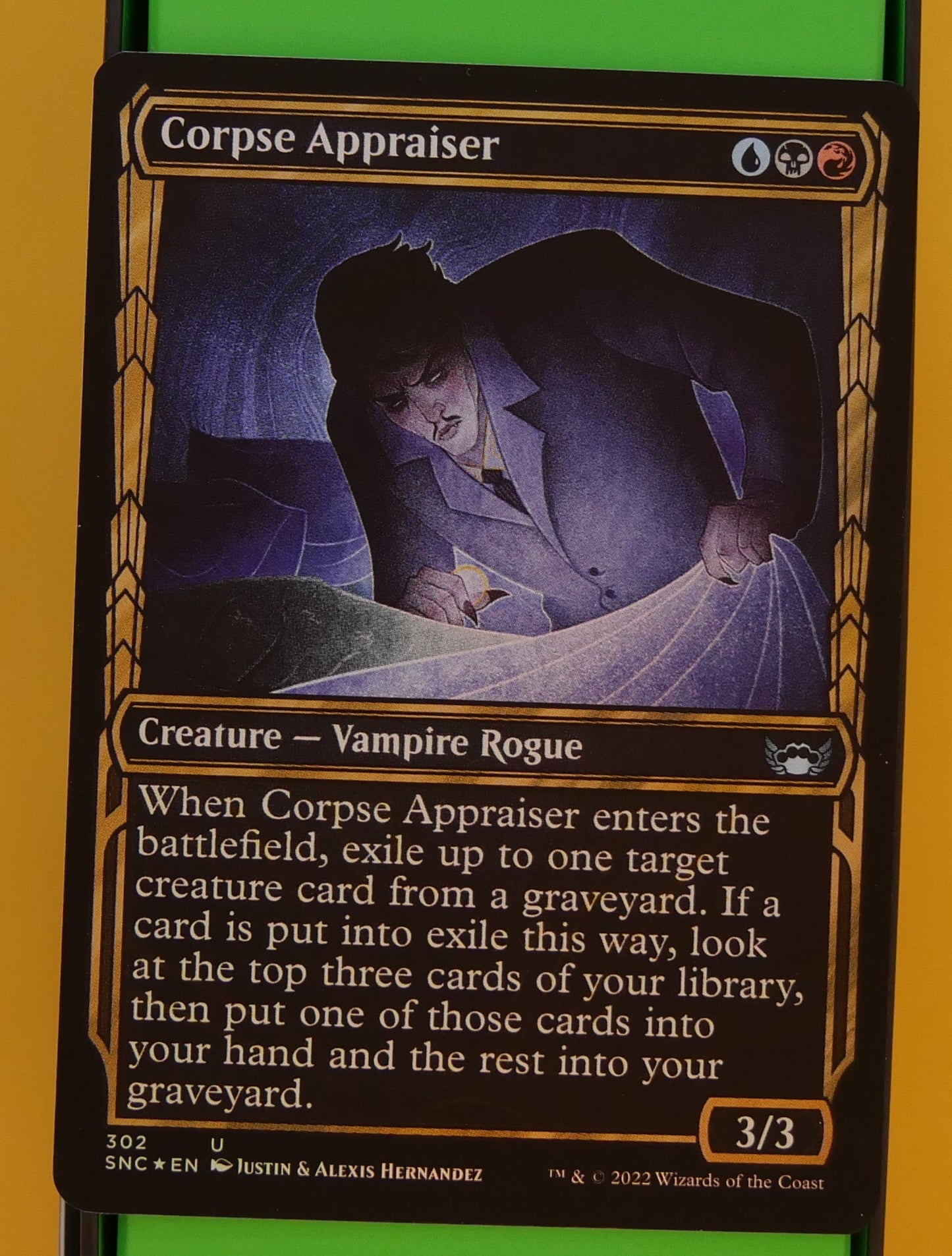 Corpse Appraiser showcase foil uncommon Creature Vampire Rogue from Streets of New Capenna MTG