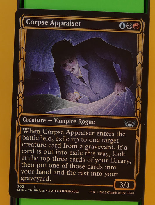 Corpse Appraiser showcase foil uncommon Creature Vampire Rogue from Streets of New Capenna MTG