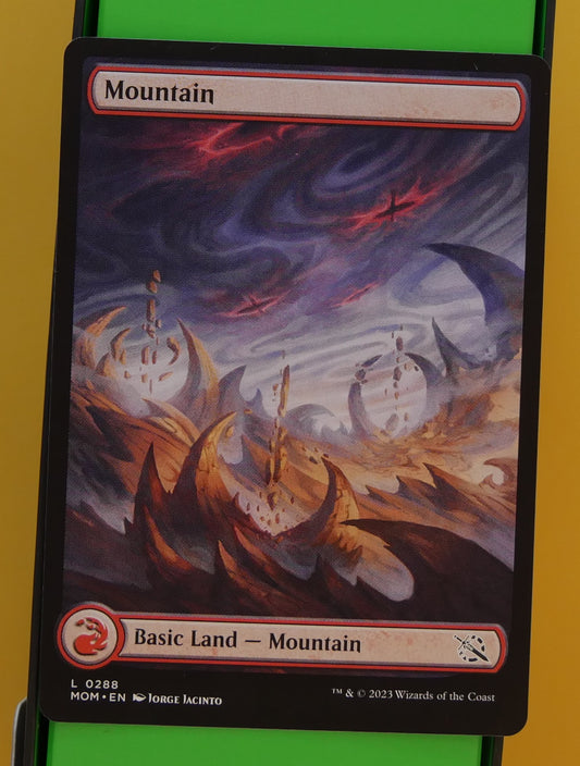 MTG MOM: Mountain (Land) Extended Art 0288 March of Machines