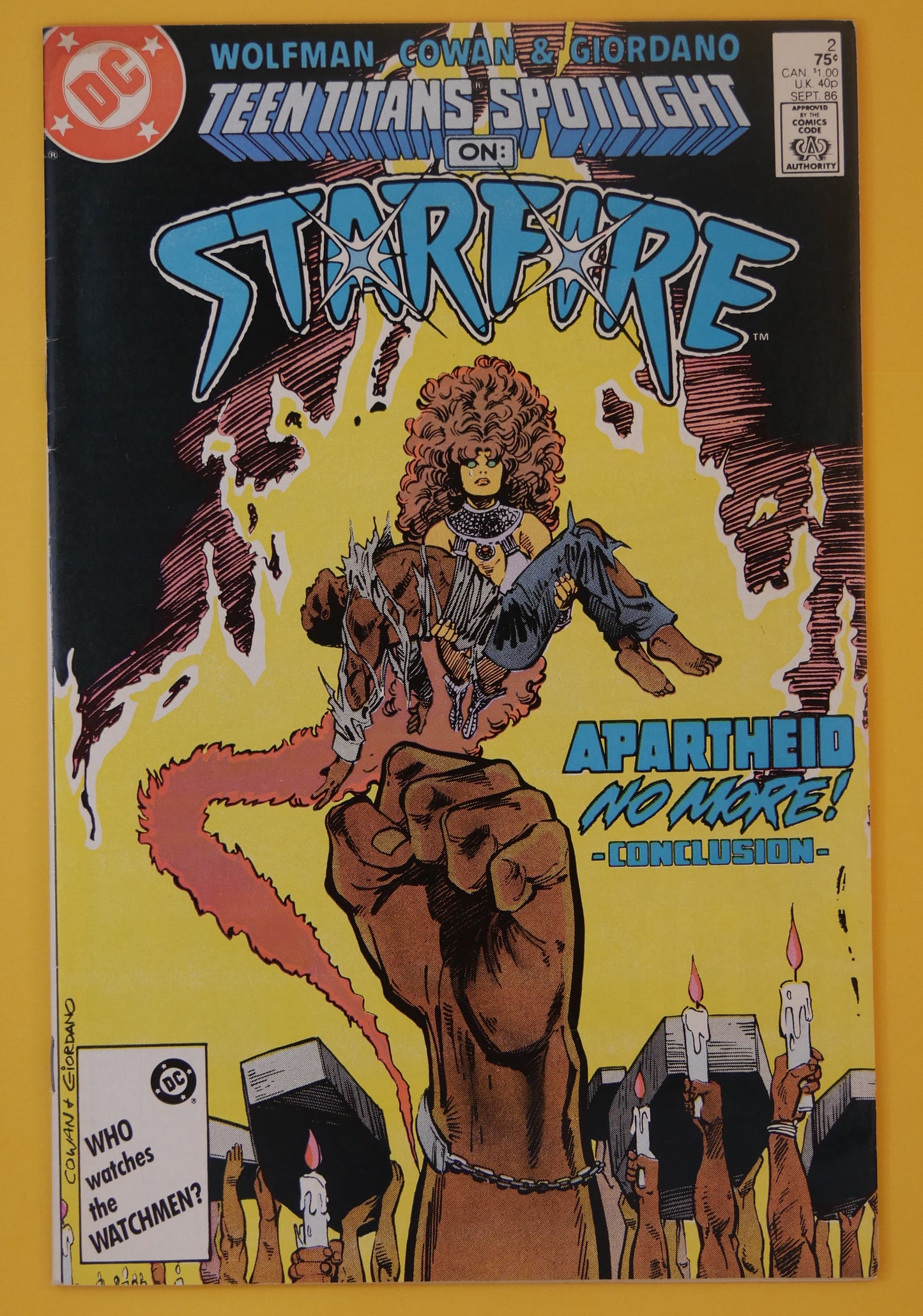 Teen Titans Spotlight #2 comic book cover (DC Comics 1986)
