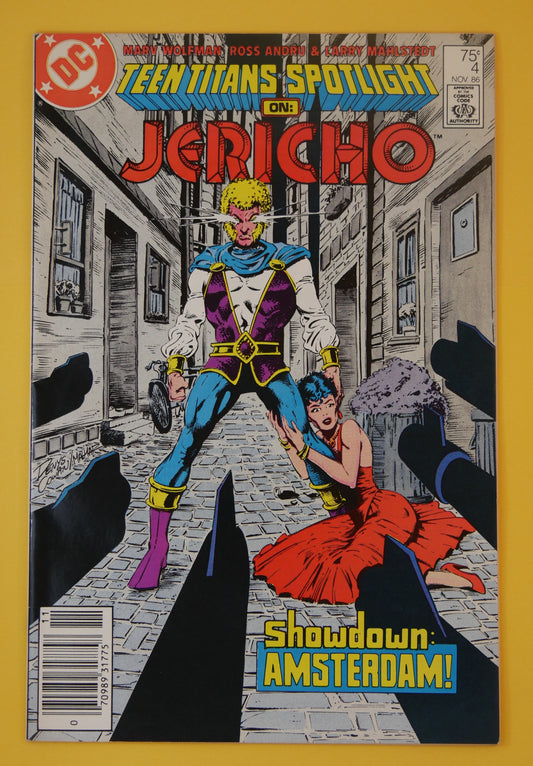 Teen Titans Spotlight on Jericho #4 comic book cover (DC Comics 1986)