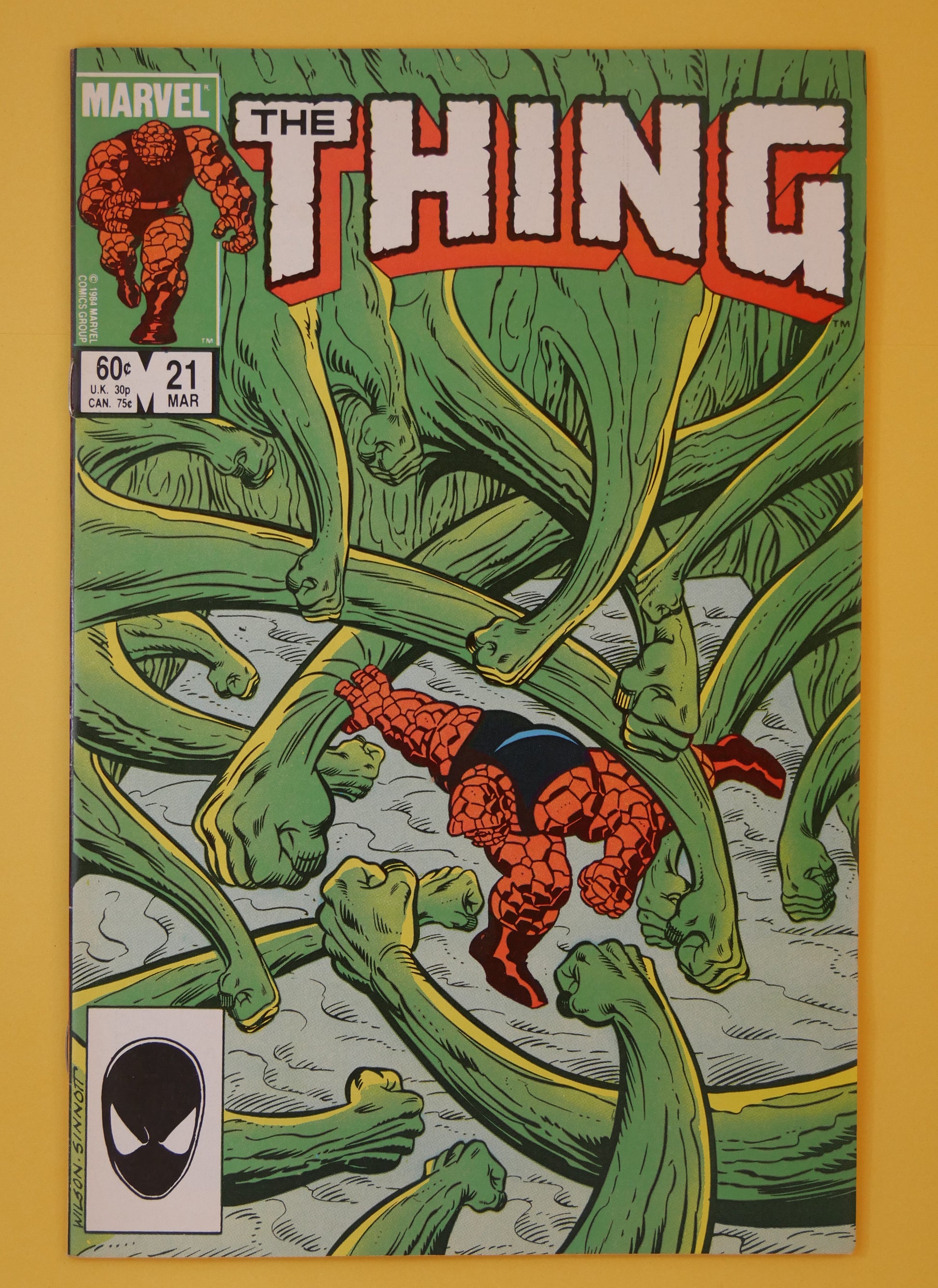 The Thing #21 comic book cover — direct edition (Marvel Comics 1985)
