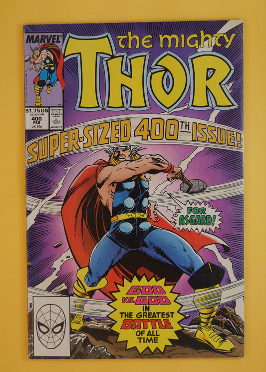 The Mighty Thor #400 (1989) Direct Edition – Super-sized anniversary issue cover
