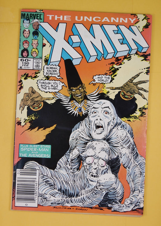 The Uncanny X-Men #190 (1985) Newsstand Variant with Spider-Man appearance cover
