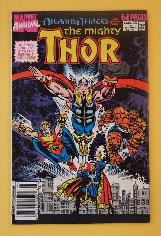 Marvel Comics: The Mighty Thor Annual 14 (Jul 89) Captain America/Iron Man APP.
