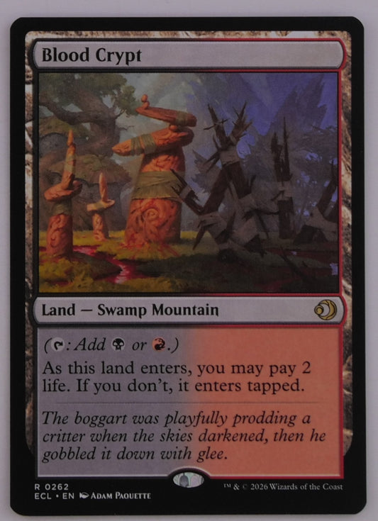Blood Crypt Lorwyn Eclipse ECL 0262 MTG Golgari shock land card
