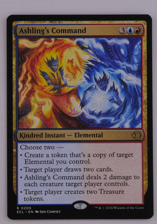 Ashling’s Command MTG Kindred Instant Elemental ECL 0205 regular finish card art DM Vault Co