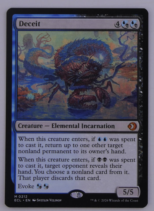 Deceit mythic rare Elemental Incarnation card from Lorwyn Eclipsed